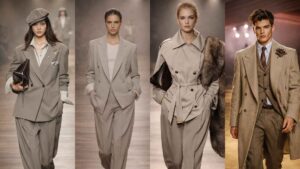 Ruwana Studio — roster runway, patru modele virtuale AI în cadre editoriale de podium
